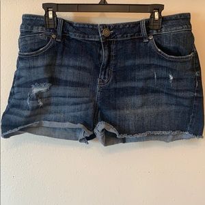 Never worn Maurcies jean shorts